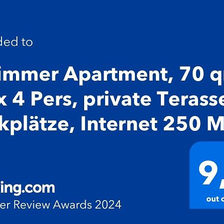 2 Zimmer Apartment, 70 Qm, Max 4 Pers, Private Terasse, 2 Parkplaetze, Internet 250 Mbit Gärtringen Eksteriør billede